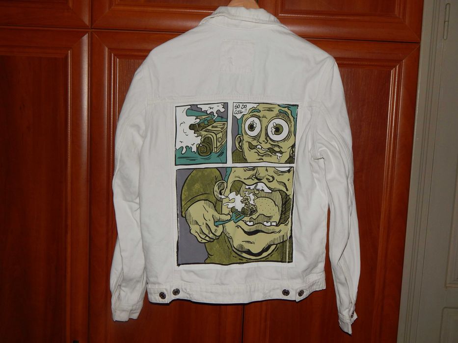 Куртка джинсовая ZARA джинсовка белая оригинал размер S - M Cropp