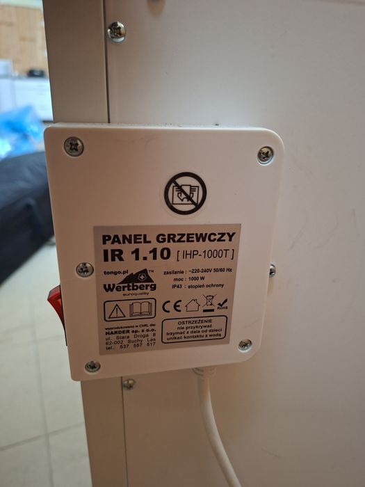 Panel grzewczy Wertberg IR 1.10 podczerwień