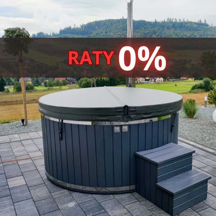 Balia ogrodowa HYDRO VITAL | Jacuzzi ogrodowe całoroczne SPA | Bania z piecem na drewno i hydromasażem | Jakuzzi masaż jaccuzi