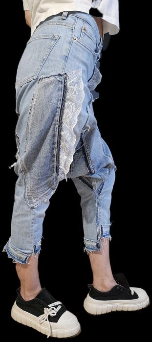 Dżinsy kroki alladynki haremki