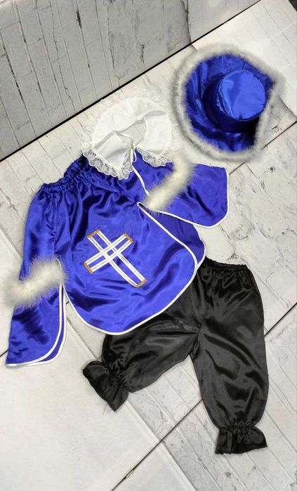 Принц король кіт у чоботях мушкетер карнавальний костюм 4-6р