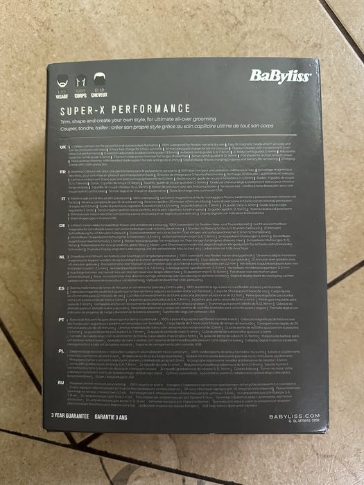 Тример BaByliss Super-X Metal Series Black Edition (15 в 1)