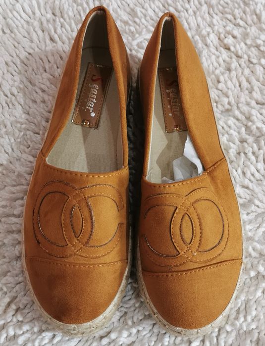 Buty espadryle makasyny platforma