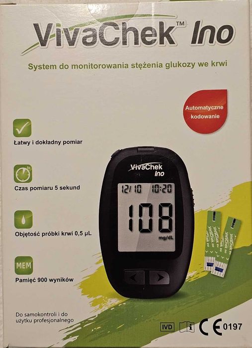 glukometr do monitorowania stęzenia poziomu glukozy vivachek ino