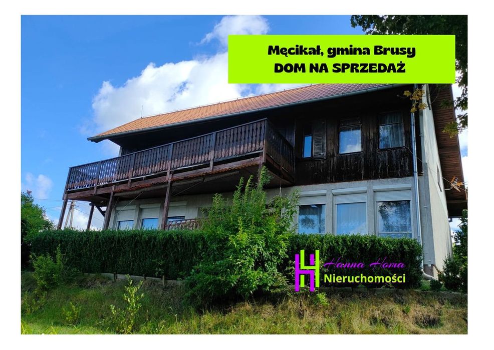 Wolnostojący DOM na sprzedaż- działka 1000m2 - Męcikał, rzeka Brda