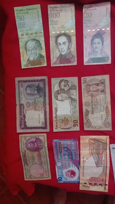 Lote de notas de vários países