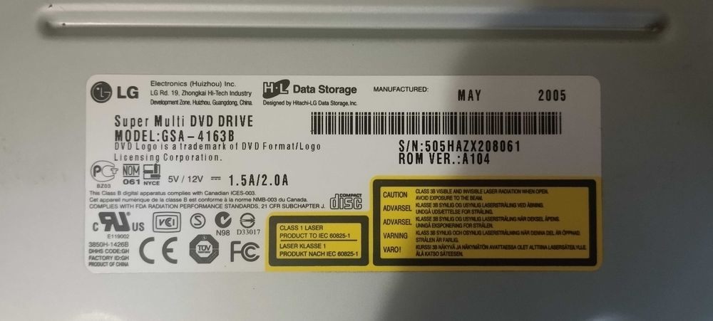 DVD привід LG GSA-4163B