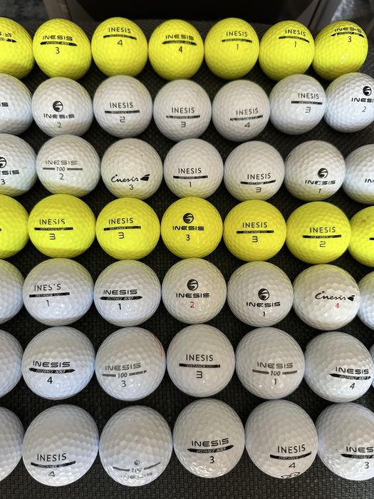 Lote 50 Bolas de Golfe Usadas (Inesis) - Excelente Estado / Treino