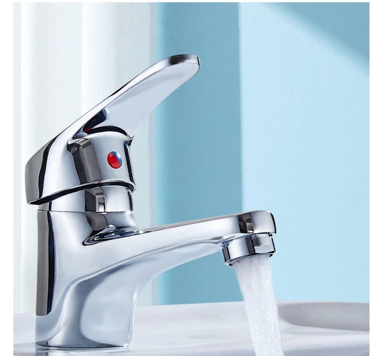 Chromowana bateria umywalkowa jednouchwytowa