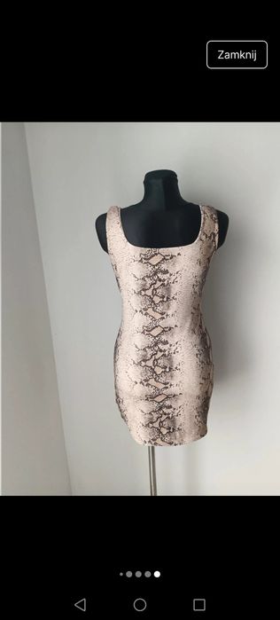 Sukienka o wzorze skóry węża XS-34