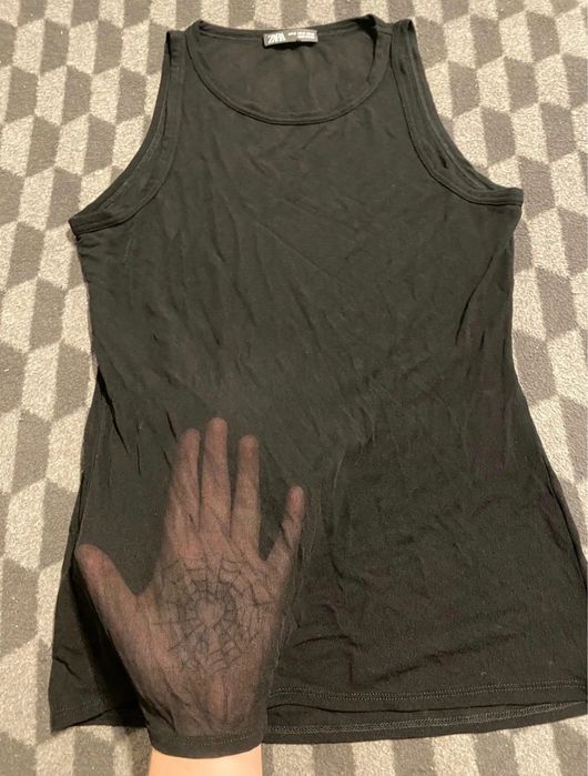 Bluzka z przeźroczystej elastycznej siatki