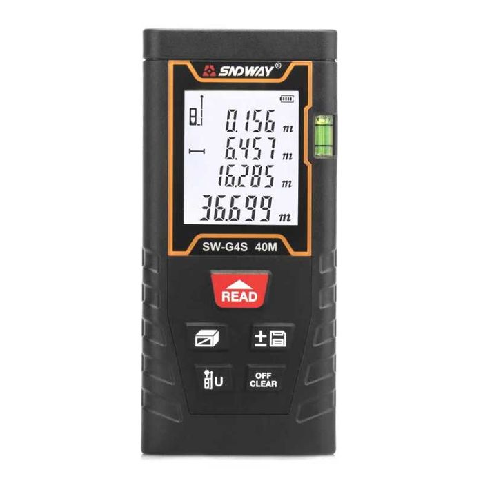 Лазерная рулетка SNDWAY SW-G4S 40 метров далекомір + батарейки