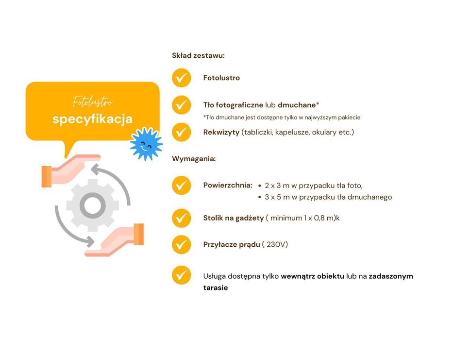 Fotolustro 65 cali / fotobudka wynajem