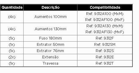 JOGO 14PCS SACA MEIA LUA
Ref.: 9312