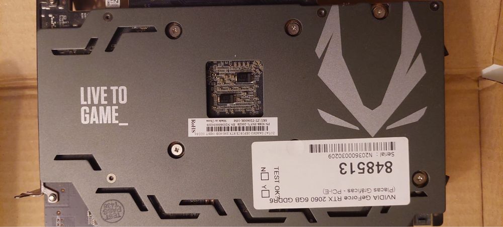 Placa GRÁFICA ZOTAC RTX 2060 GAMING 6GB GDDR6 com garantia