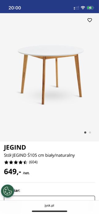 Sprzedam okrągły stół JEGIND