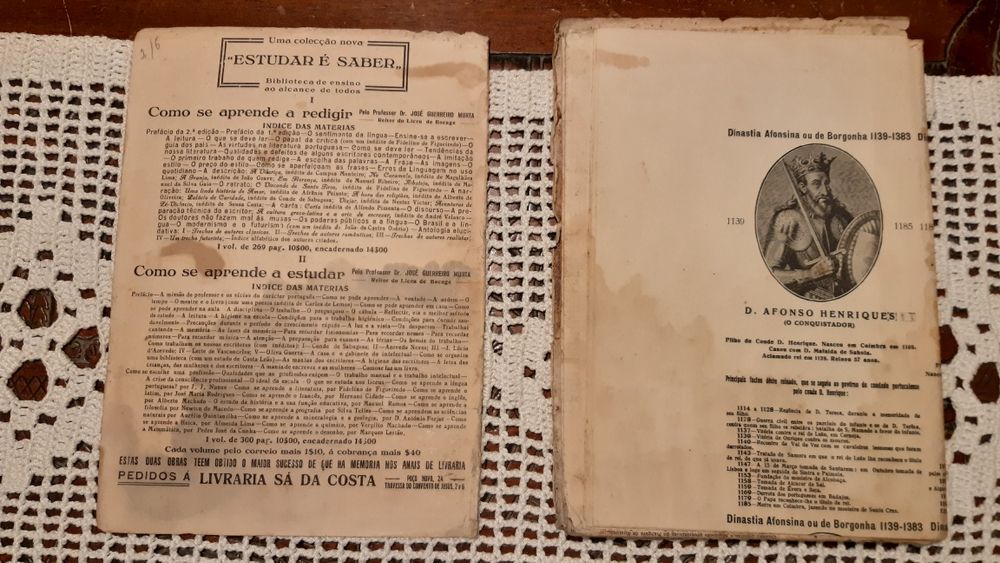 Quadro sinóptico Histórico-Literários de 1927