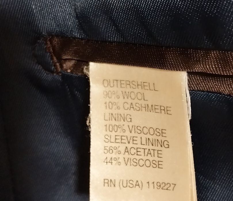 Blazer Massimo Dutti Azul/Cinza N 52 2 Botões