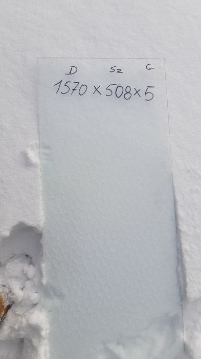 Szkło hartowane nowe na szklarnie, balustrady 1570x508x5/1415x540x5mm
