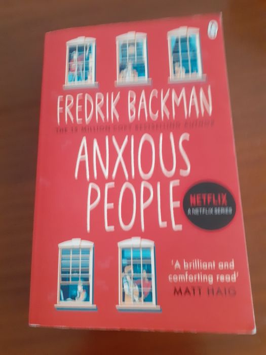 Livro"Anxious People" de Fredrik Backman