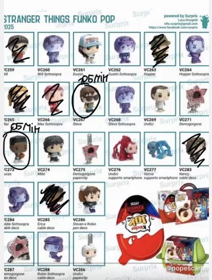 Обмін фігурок kinder joy Stranger things