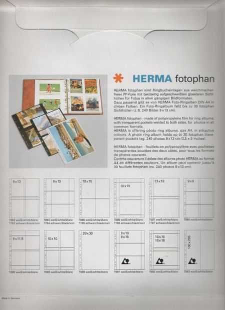 HERMA Fotophan koszulki DIN A4, na zdjęcia 13 x 18 cm
