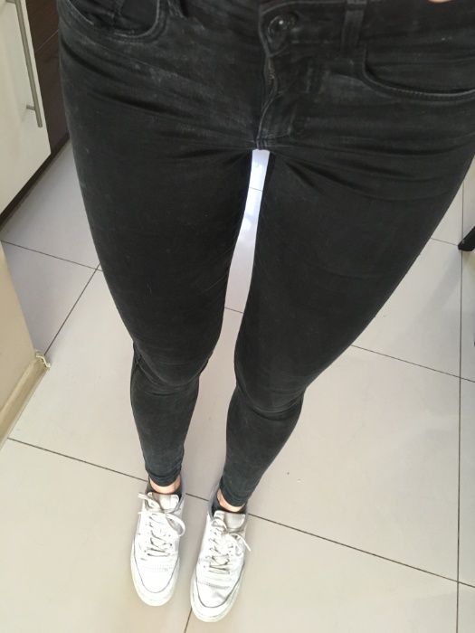ONLY szare rurki marmurki jeansy spodnie obcisłe skinny S 30 jak nowe