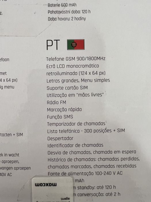 Telefone Fixo MAXCOM MM28D - NOVO