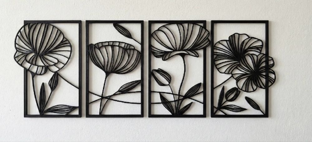 Модульна картина «Квіткова гармонія» (4 панелі)