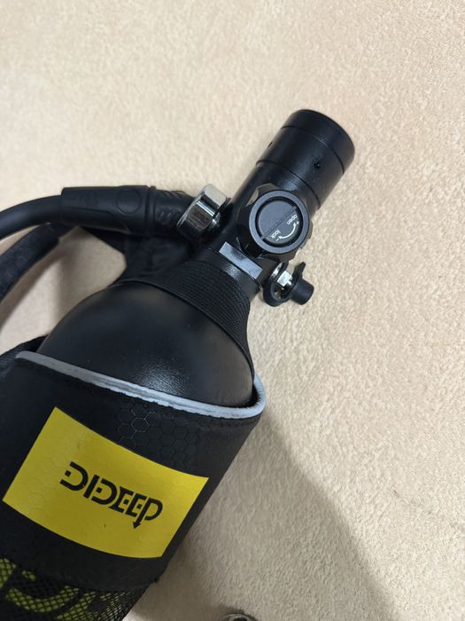 Mini butla nurkowa DIDEEP komplet + zawór do nabijania