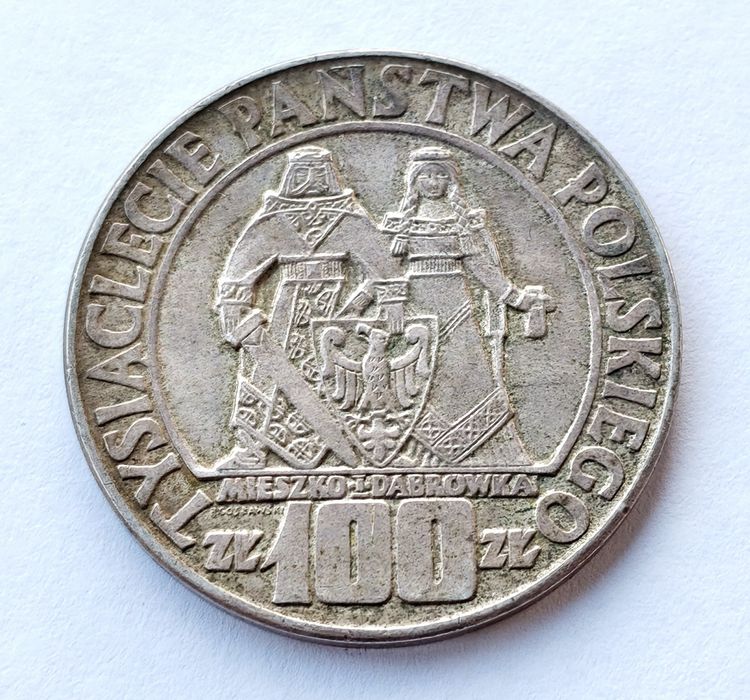 100 zł Mieszko i Dąbrówka 1966