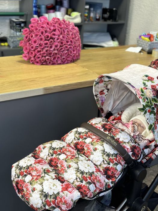 Футмуф, зимовий конверт на коляску, рукавички, муфти на коляску