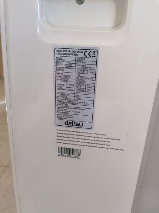 Ar condicionado portátil Daitsu 9 mil btu
