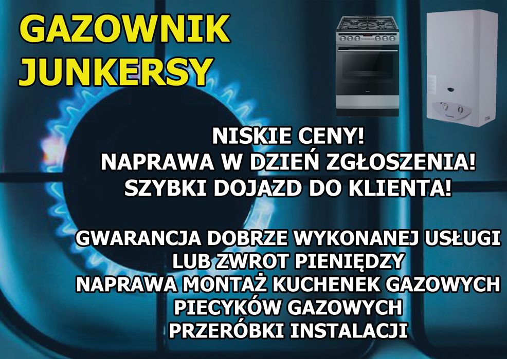 TANIO !!! SOLIDNE !!! SERWIS AGD-Gazownik-Hydraulik-Junkers-Naprawa