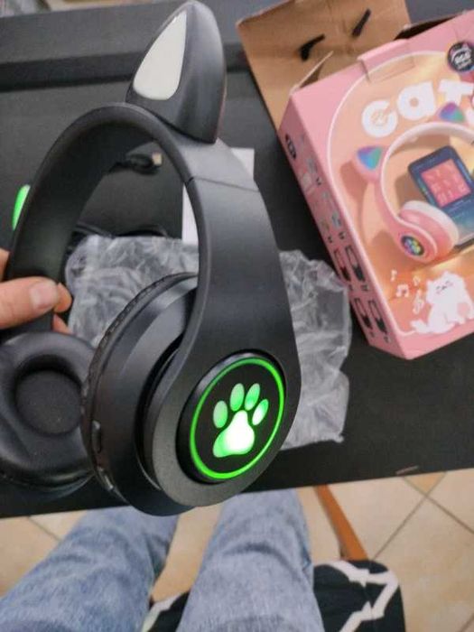 Słuchawki bluetooth Cat RGB