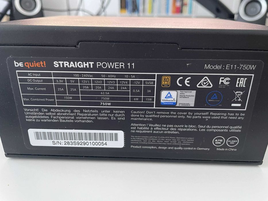 Zasilacz Be quiet! Straight Power 11 750W 80 Plus Gold - modularny