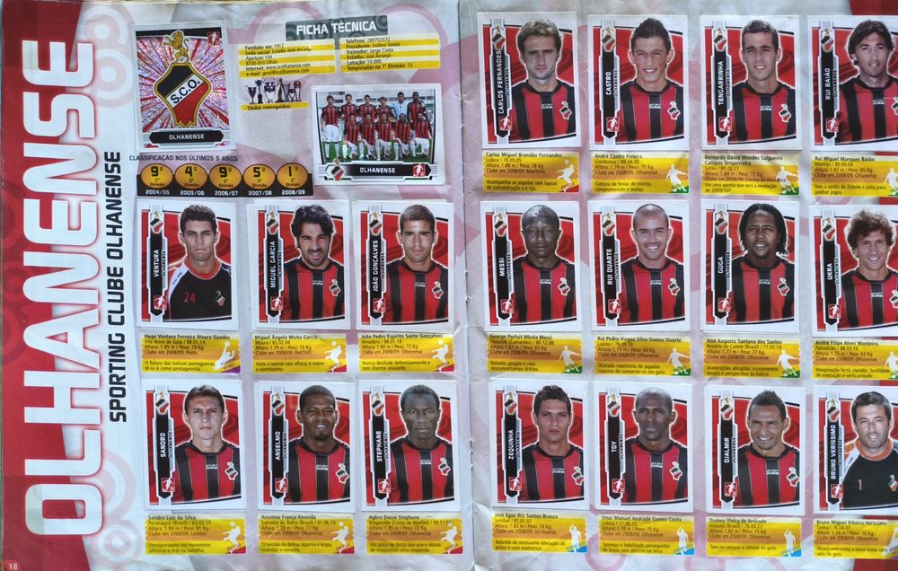 Caderneta completa fubebol 2009/10