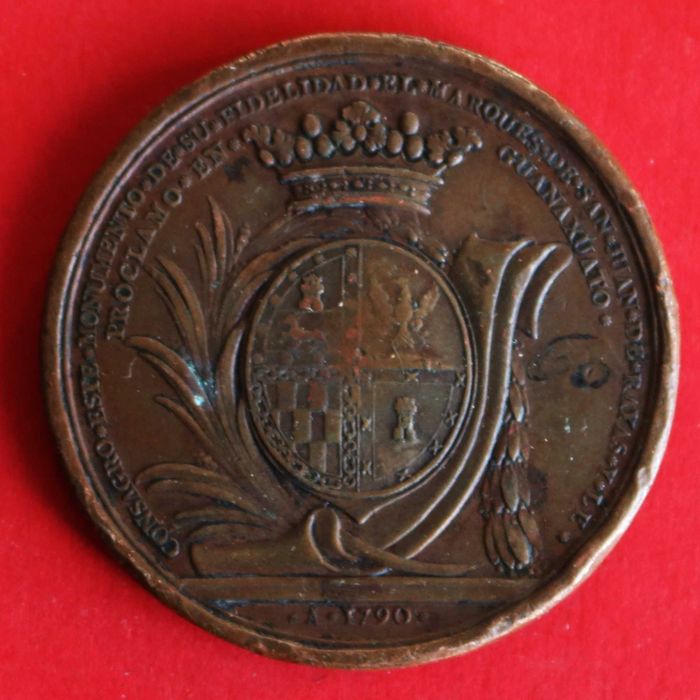 Reis Espanha Carlos IV e Luísa Armas Marquês de Rayas, Guanaxuato 1790