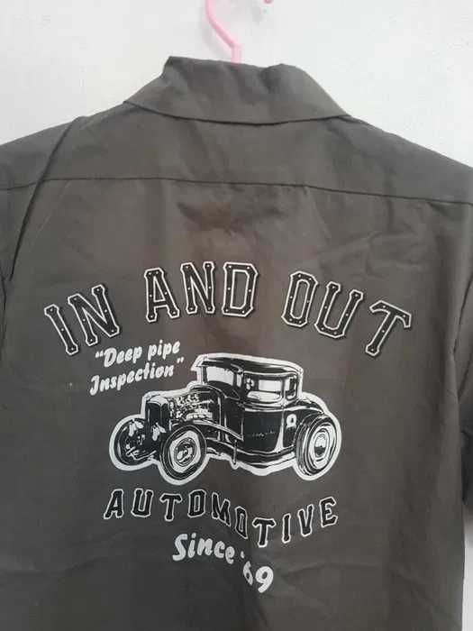 Koszula przebranie amerykański mechanik samochodowy vintage. AM126