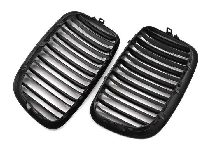 Grelhas frontais preto brilho dupla barra BMW série X5 E70 X6 E71