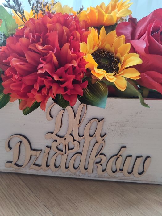 Stroik dla Dziadków, wiązanka z dedykacją