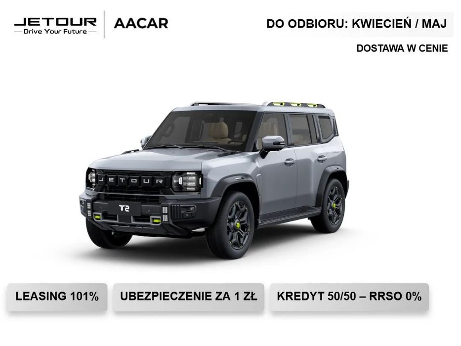 Jetour T2 2.0 7DCT Real Time 4WD 254km | Nowy | Gwarancja 7 lat | FV23%