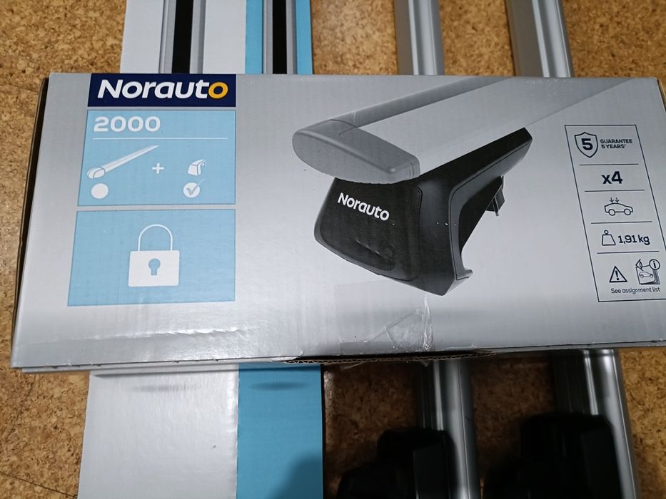 Barras, como novas, para tejadilho e suportes