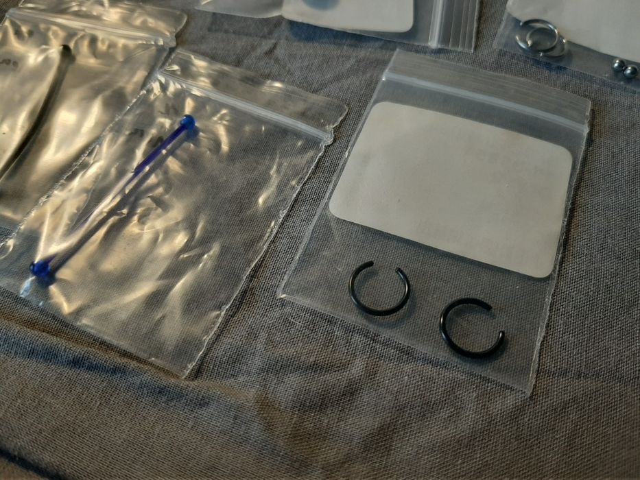 Pack piercings - barbell, banana, ball closure ring