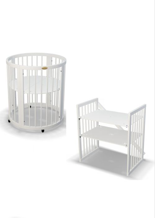 Овальне ліжечко-трансформер IngVart SMART BED ROUND 9-в-1