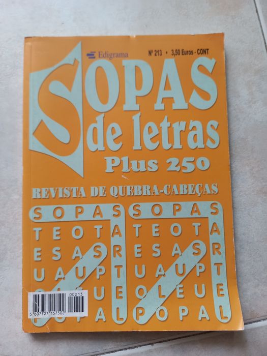 3 revistas de sopa de letras Novas