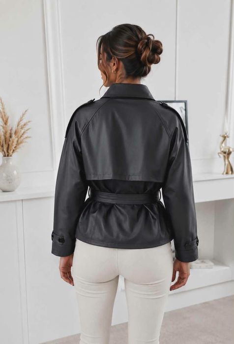 Ramoneska ekoskóra  stójka  XS S M