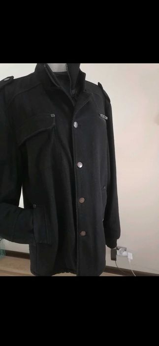 Do naprawy suwak Dzianinowy męski płaszcz oficerka rozm ok L