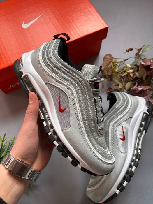В Наявності! Nike Air Max 97 OG ‘Silver Bullet’•Кросівки Найк Аір Макс (сірі,сріблий)