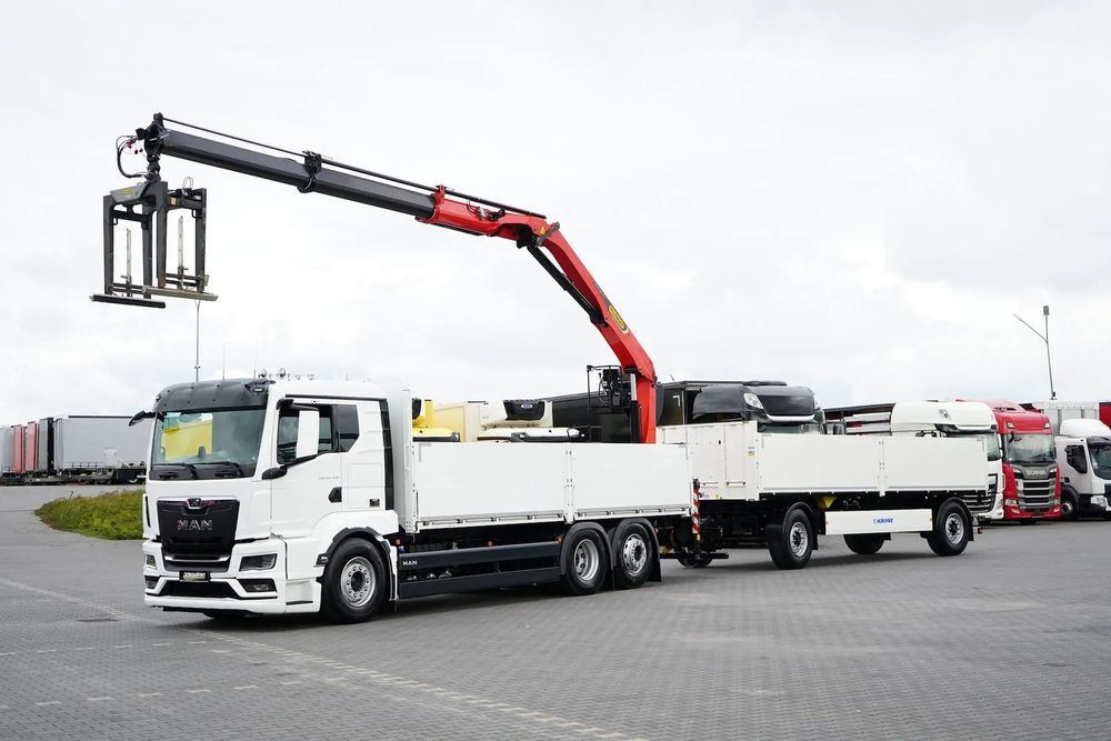 MAN / TGS / 26.470 / 6 X 2 / ZESTAW SKRZYNIOWY + HDS / PALFINGER PK 20 501 L / OŚ SKRĘTNA / CHWYTAK